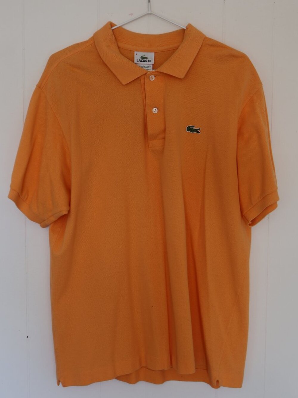 Lacoste Orange Polo Shirt Classic Cotton Short Sleeve‎ Men’s Size 6 (XL)